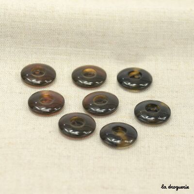 Button "Tortoise shell style bead 2 holes" 15 mm