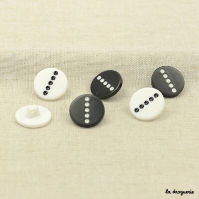 Knopf „Domino-Pastillen-Stil“ 20 mm