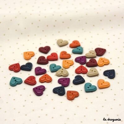 “Heart leather style” button 13x12 mm