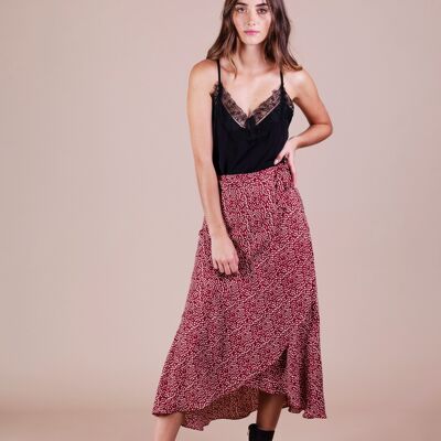 Terracotta print JILLIE skirt