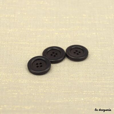 “Ebony bead 4 holes” button 22 mm