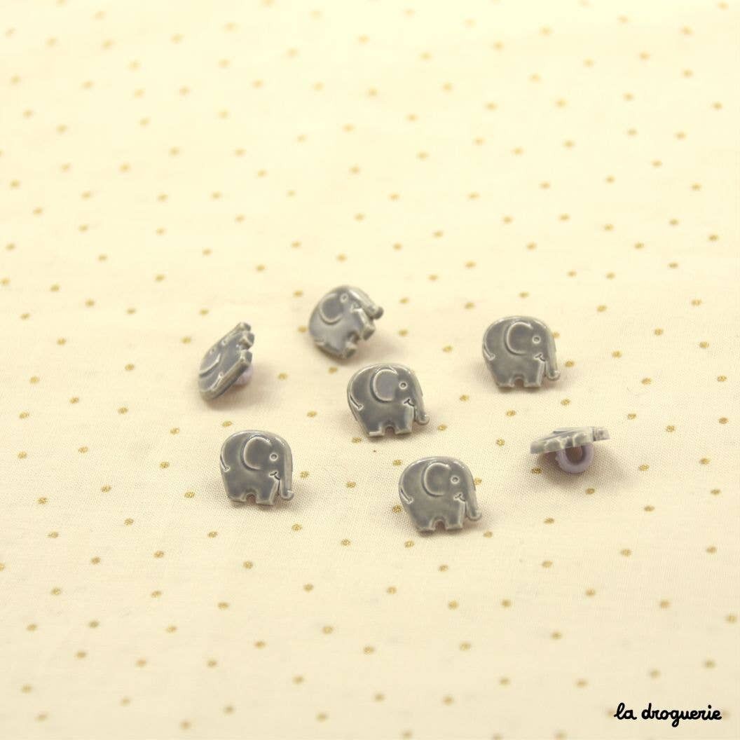 Bottone "Bestia divertente elefante" 12 mm