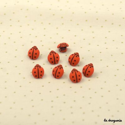 Button "Ladybug, the polka dot beast" 12 mm