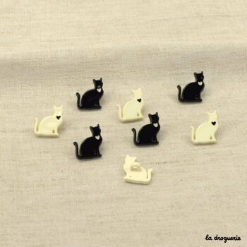 Bouton "Chat silhouette" 20 mm 1