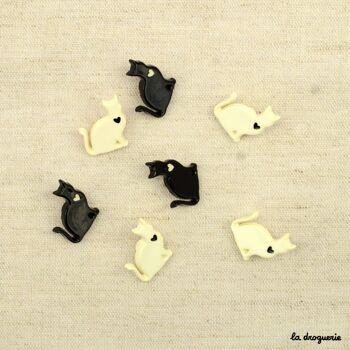 Bouton "Chat silhouette" 20 mm 2