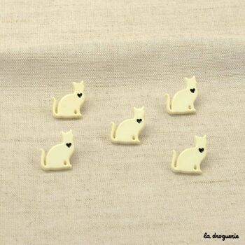 Bouton "Chat silhouette" 20 mm 3