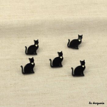 Bouton "Chat silhouette" 20 mm 4