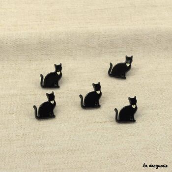 Bouton "Chat silhouette" 20 mm 5