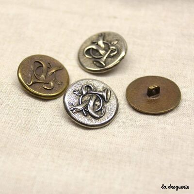 Button "Hunting: hunting horn" 28 mm