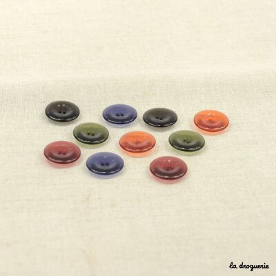 "Carmen bis round bead" button 18 mm