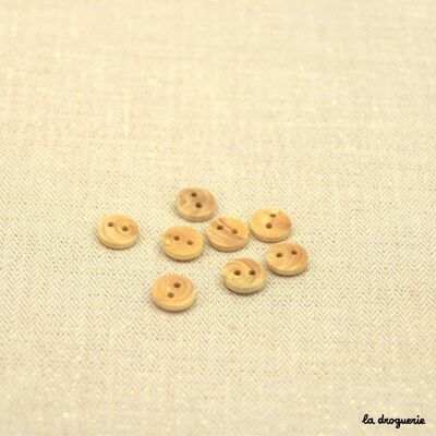 “2-hole pawn boxwood” button 9 mm