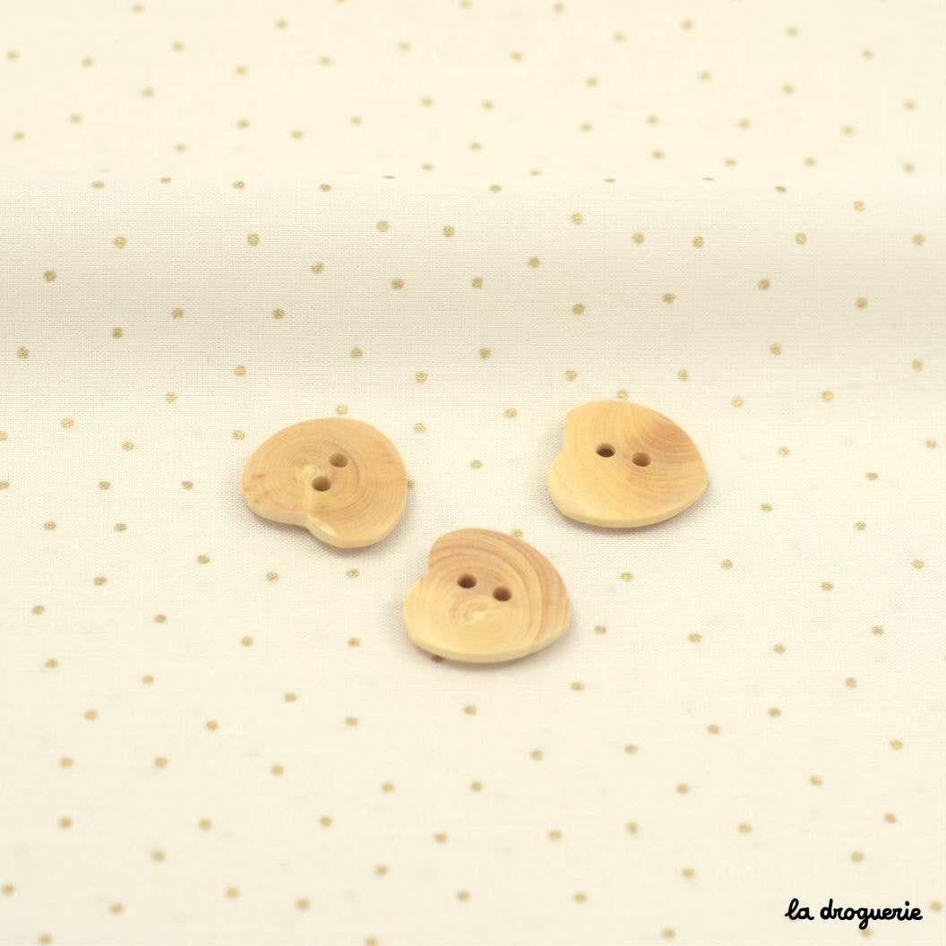 Bouton "Buis coeur" 18 mm