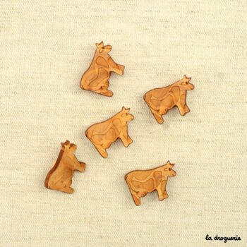 Bouton "Buis à queue vache" 20 x 14 mm 2