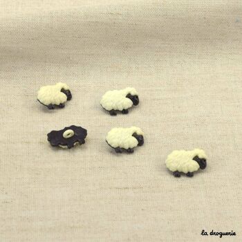 Bouton "Bicolore mouton" 18 mm 1