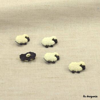 Bouton "Bicolore mouton" 18 mm 4
