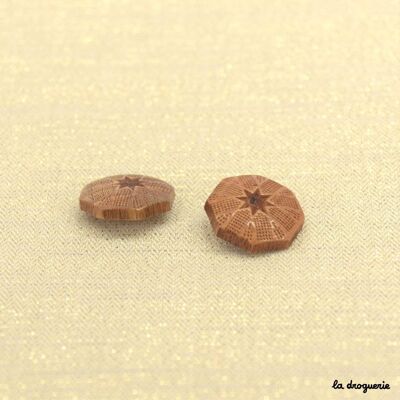 Button "Asimbonanga beech engraved" 22 mm
