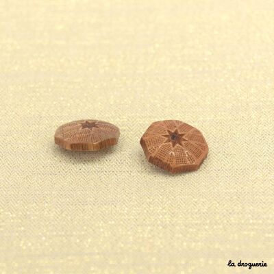 Bottone "Faggio Asimbonanga inciso" 22 mm