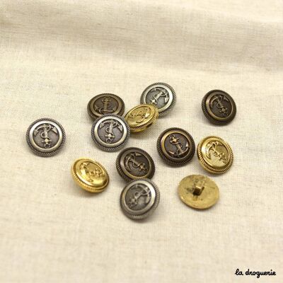 “Metallic blazer anchor” button 18 mm