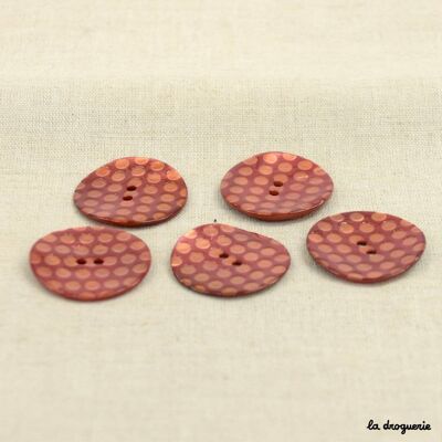 Button "Akoya psychedelic dots" 28 mm