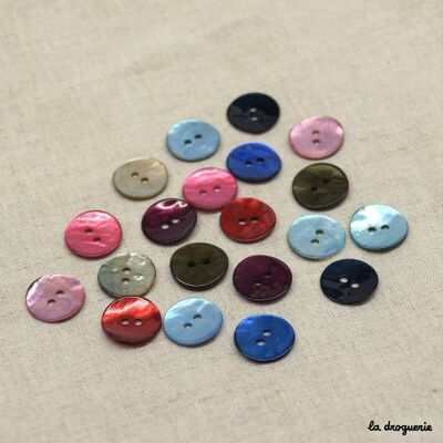 "Akoya luminous round" button 15 mm