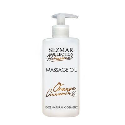 Professional Massage Body Oil Orange & Cinnamon - 100% Natural, 500 ml