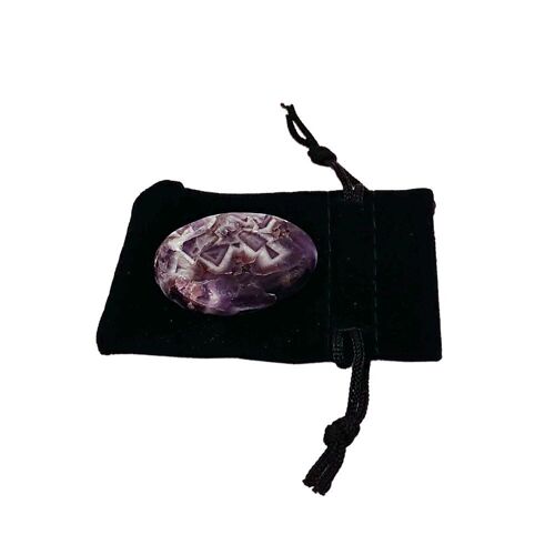 Amethyst - Worry Thumb Stone Crystal