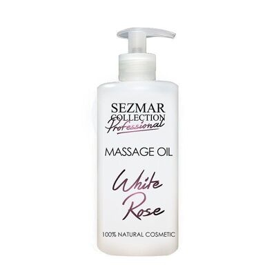Olio Corpo Massaggio Professionale Rosa Bianca - 100% Naturale, 500 ml