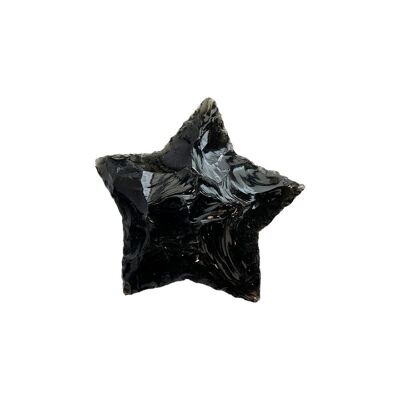 Schwarzer Obsidian - Sternkristall - 3x3cm