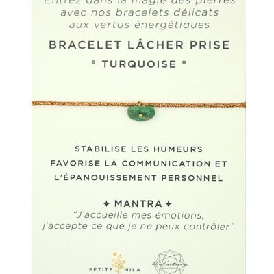 Letting go Bracelet Turquoise | energy bracelet | stone bracelet | lithotherapy jewel | 14kn gold filled