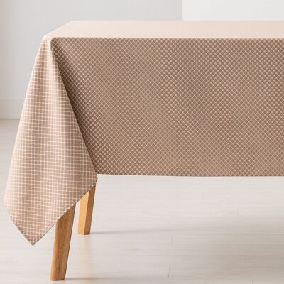 Jacquard stain-resistant tablecloth, waterproof, fabric feel, natural drape, combined cotton design with circular motifs LOSAN