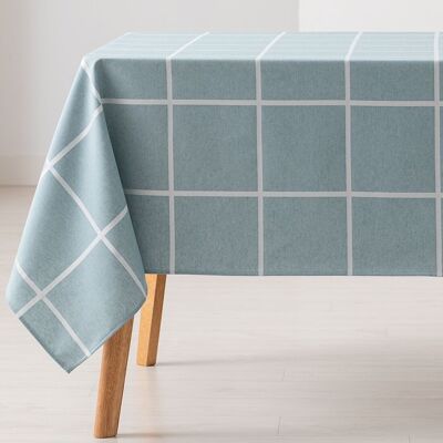 Jacquard stain-resistant tablecloth, waterproof, fabric feel, natural drape, cotton combined large checkered design FRAME