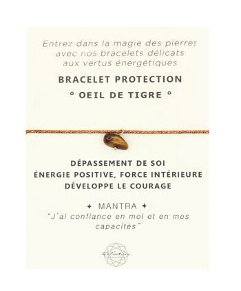 Bracelet Protection Oeil de tigre | bracelet énergétique | bracelet en pierre | bijou de lithothérapie | or gold filled 14kn 1