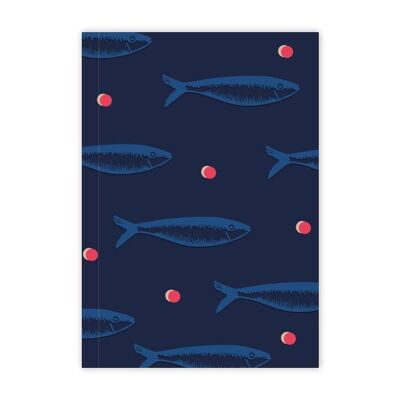 Large lined notebook "Sardines"