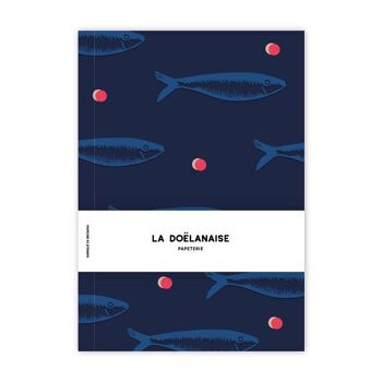 Grand carnet pages lignées "Sardines" 3