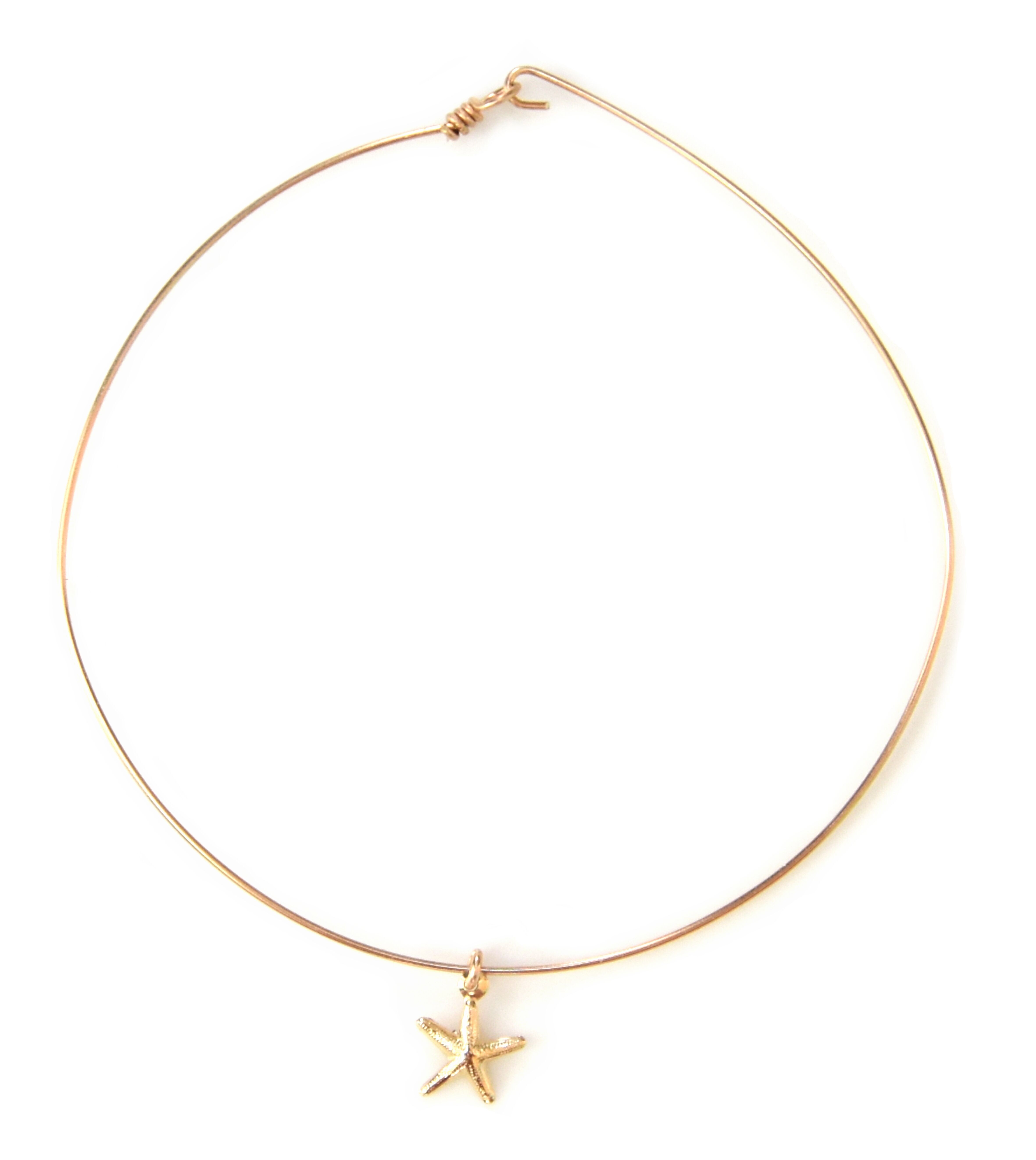 Pulsera de oro con forma de estrella de mar | collar de oro | joyas de oro | 14k lleno de oro