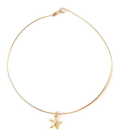 Bracelet jonc or Etoile de mer | collier or | bijou or | or gold filled 14k