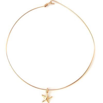 Starfish gold bangle bracelet | gold necklace | gold jewelry | 14k gold filled