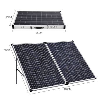 Livingandhome 100W avec Kit de contrôleur 20A panneau solaire 12V 50/100/160/200W Kit de chargeur de batterie de voiture Van bateau caravane camping-car 3
