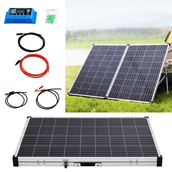 Livingandhome 100W avec Kit de contrôleur 20A panneau solaire 12V 50/100/160/200W Kit de chargeur de batterie de voiture Van bateau caravane camping-car 6