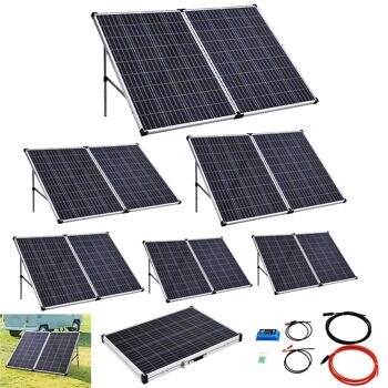 Livingandhome 100W avec Kit de contrôleur 20A panneau solaire 12V 50/100/160/200W Kit de chargeur de batterie de voiture Van bateau caravane camping-car 7