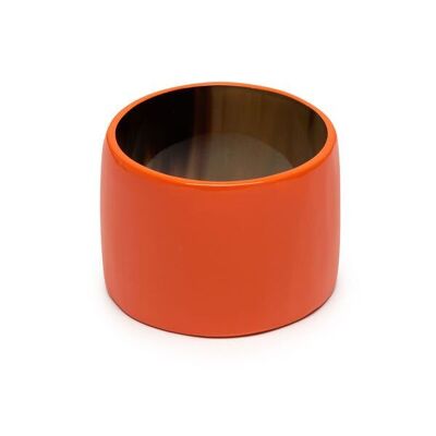 Brazalete de cuerno ancho lacado naranja