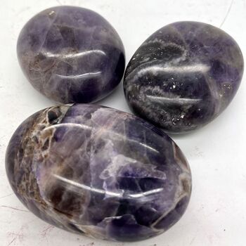 Améthyste - Cristal de pierre de palme - Ovale - 5-7 cm 2