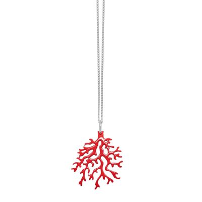 Pink coral shaped pendant - Silver