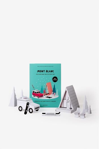 Maquette puzzle en papier 3D Mont Blanc cadeau 3