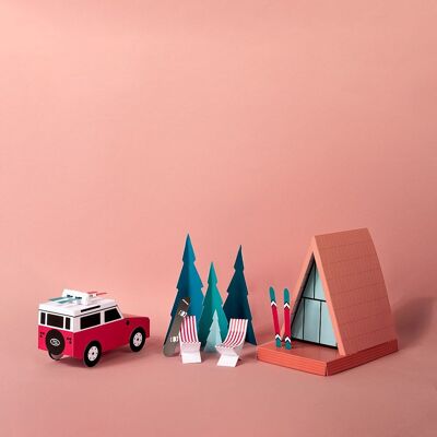 3D-Papiermodell Mont Blanc Muttertagsgeschenk