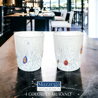 Goto Tumbler Glasses in Hand-Blown and Handmade Glass with Murrine Murano - I Colori di Murano - “Tumbler 350 ml.