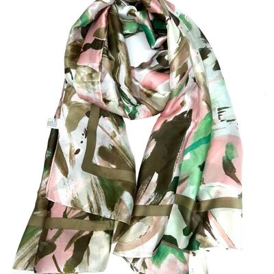 LN-31 Painting print silk touch scarf