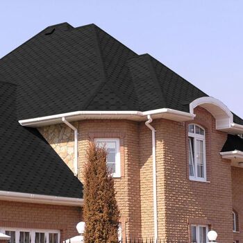 Vivre et chez soi 2.Bardeaux de feutre de toiture auto-adhésifs 61㎡, panneaux de toit, tuiles faîtières hexagonales noires 2