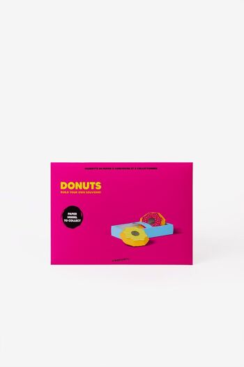 Maquette puzzle en papier 3D Donuts cadeau 4