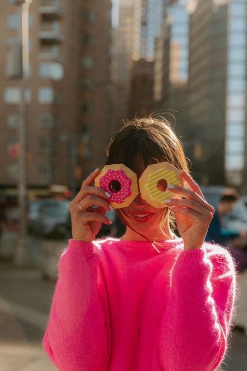 Maquette puzzle en papier 3D Donuts cadeau